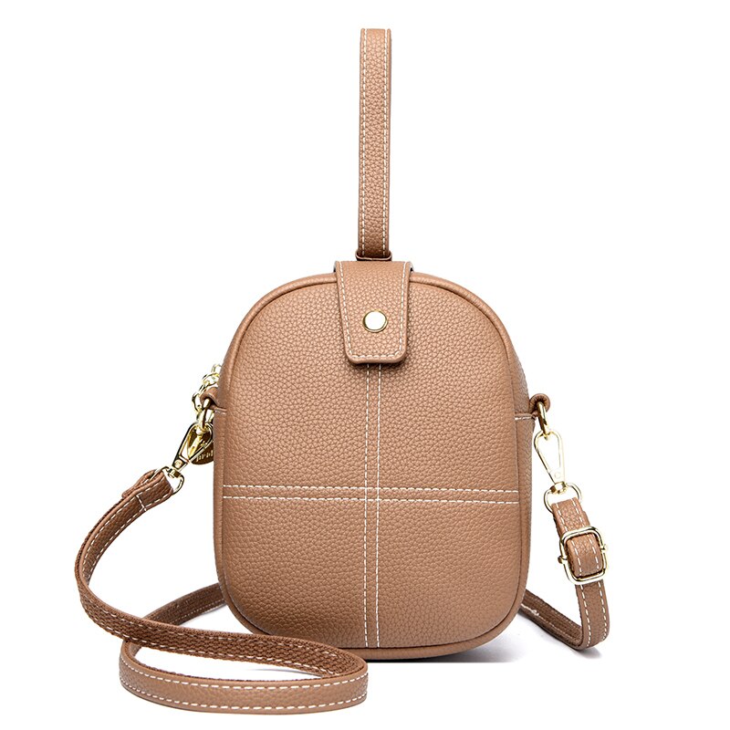 2023 New Small Square Soft Leather Zero Wallet Fashion Solid Color Versatile Messenger Crossbody Bags for Women Square Bag Sac