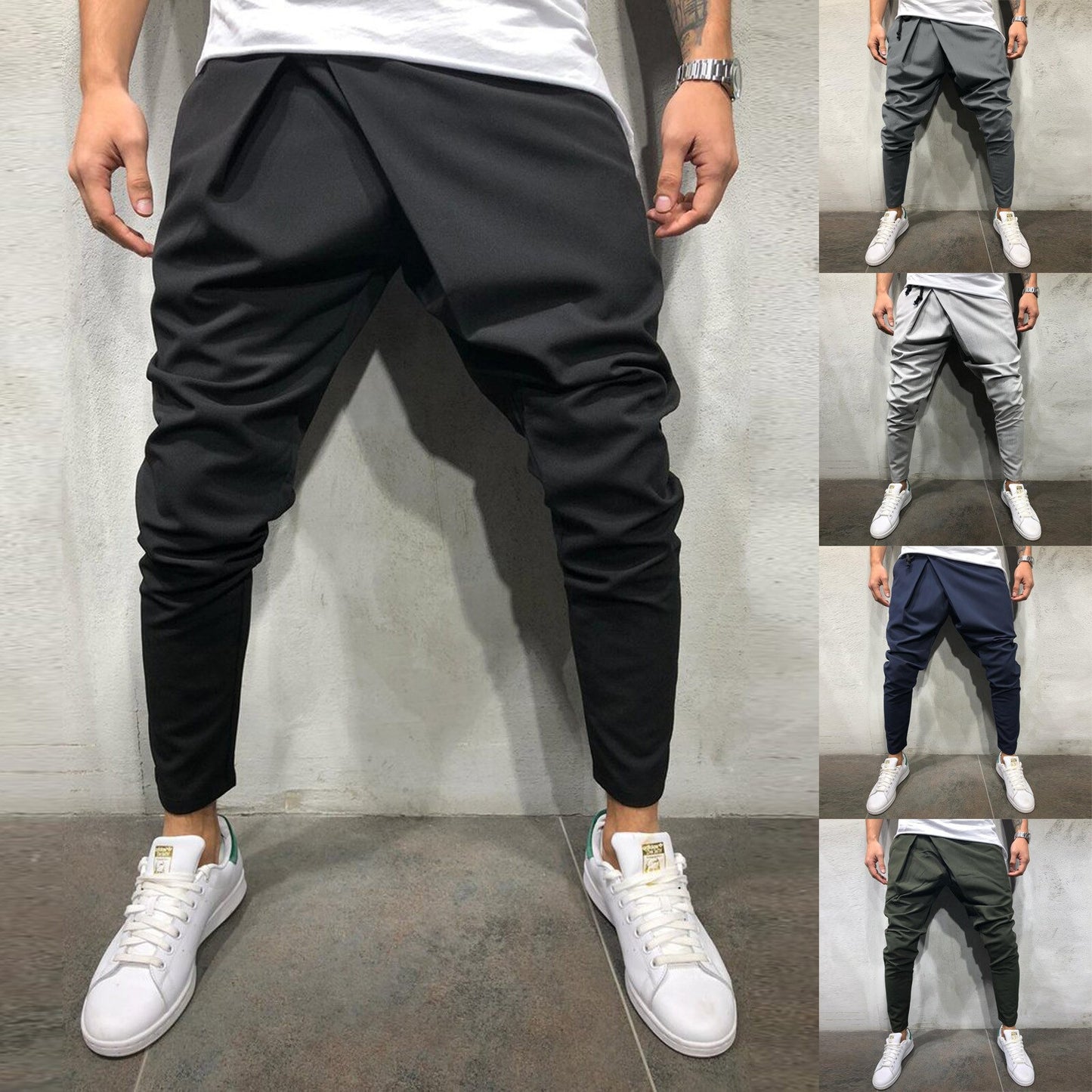 Men Pants Casual Jogger Pant Running Sports Training Bottoms Skinny Hip Hop Tracksuit Sweatpants Breathable Gym Fitness Clothes