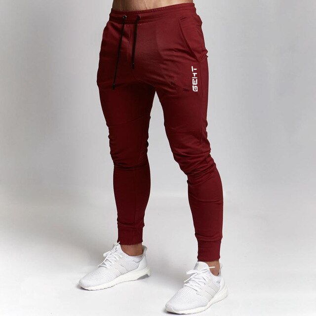 2021 GEHT brand Casual Skinny Pants Mens Joggers Sweatpants Fitness Workout Brand Track pants New Autumn Male Fashion Trousers