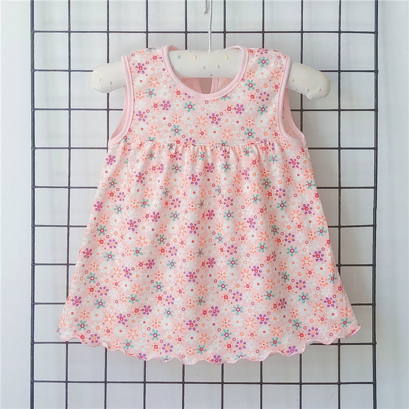 Summer Baby Dress New Girls Fashion Infantile Dresses Cotton Children's Clothes Flower Style Kids Clothing Princess Dress