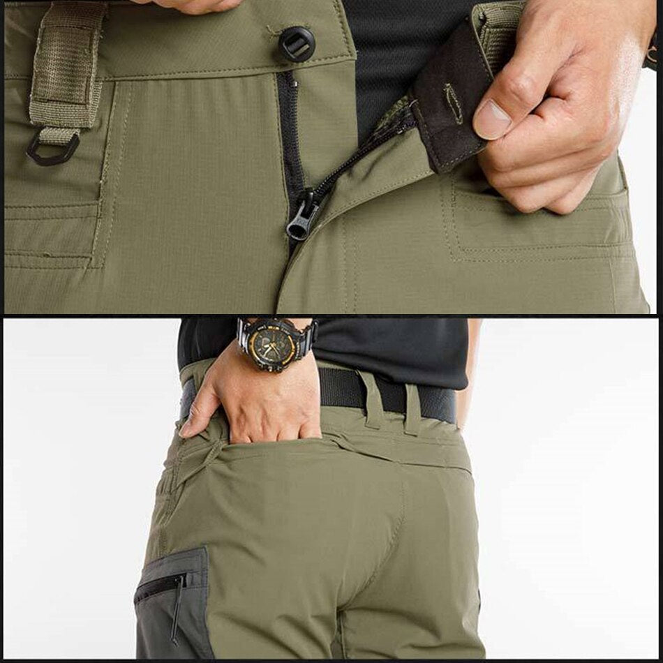 Summer Quick Drying Tactical Pants Mens Outdoor Breathable Lightweight Multiple Pockets Climbing Fishing Military Trousers Male