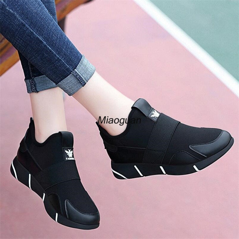 2023 Spring Autumn Women&#39;s Vulcanized Shoes New Fashion Wild Comfortable Breathable Slip-on Ladies Flat Leisure Sneakers Luxury