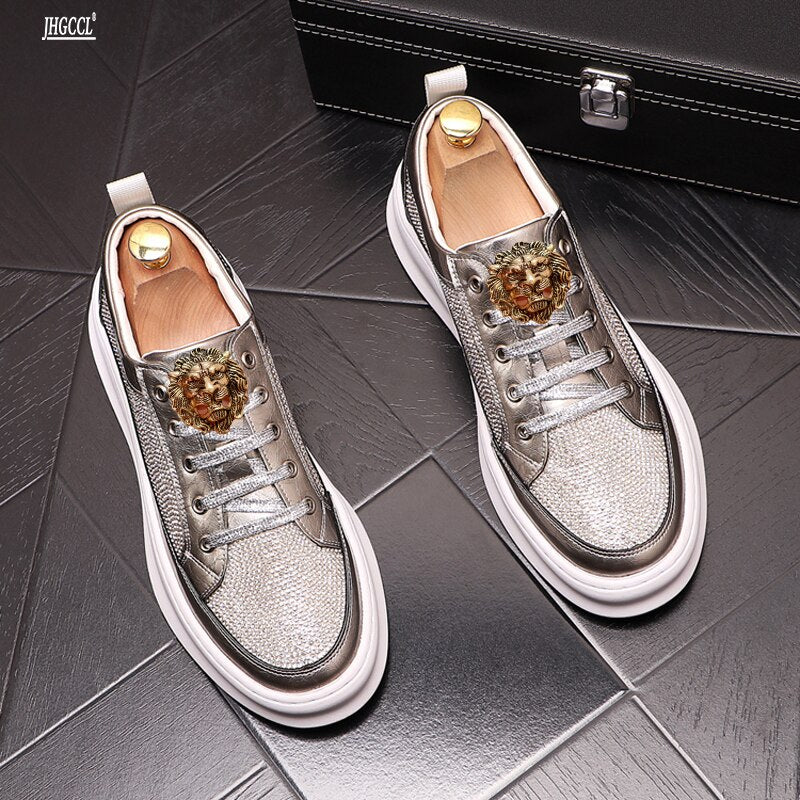 Luxe marque fashion casual shoes new network celebrity sneakers hip hop a lazy casual shoes luxury loafers A6