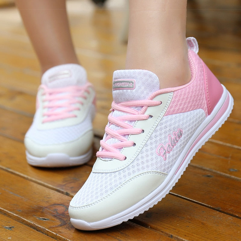 Women's Sports Shoes Classic Sneakers Woman Breathable Mesh Lace Up Sport Sneaker Mix Color Casual Shoes For Women Casual Tennis