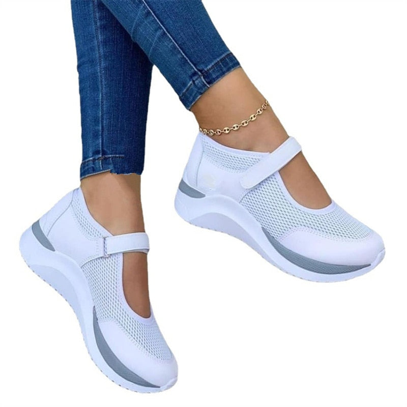 Women Casual Sneakers Breathable Mesh Spring/Autumn Summer Women Shoes Platform Fashion Non Slip Plus Size Sneakers For Women