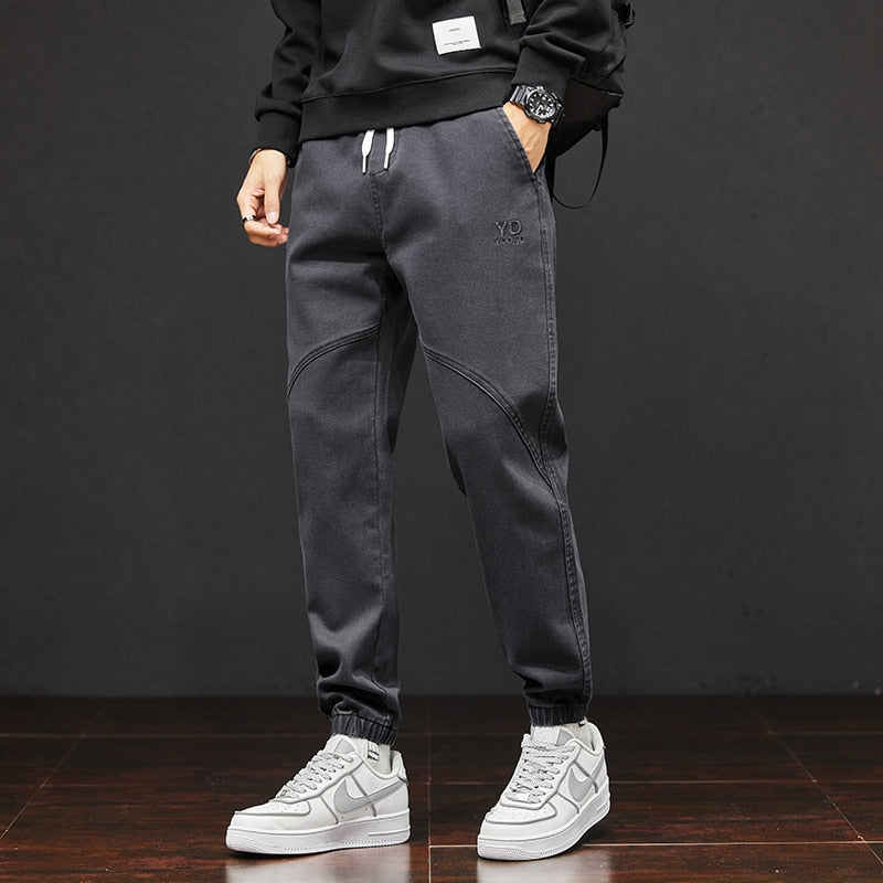 2023 New Autumn Winter Cotton Jogger Casual Pants Men Harajuku Cargo Pant Korean Harem Trousers Sweatpants Male Oversized M-5XL