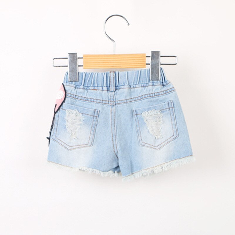 Summer Jeans for Toddler Girl Daisy Duck Pearl Broken Hole Teen Girls Denim Shorts Wholesale Clothing Fashion Little Kid Clothes