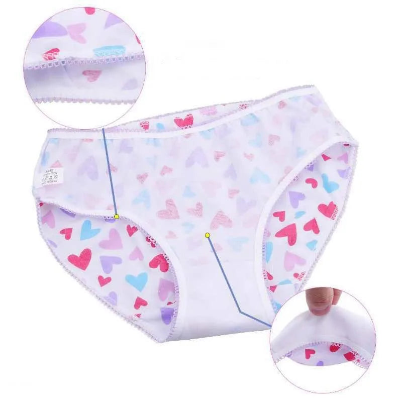 6Pcs/Pack Fashion Baby Girls Underwear Cotton Panties Kids Shorts Briefs Children Underpants 2-12Years