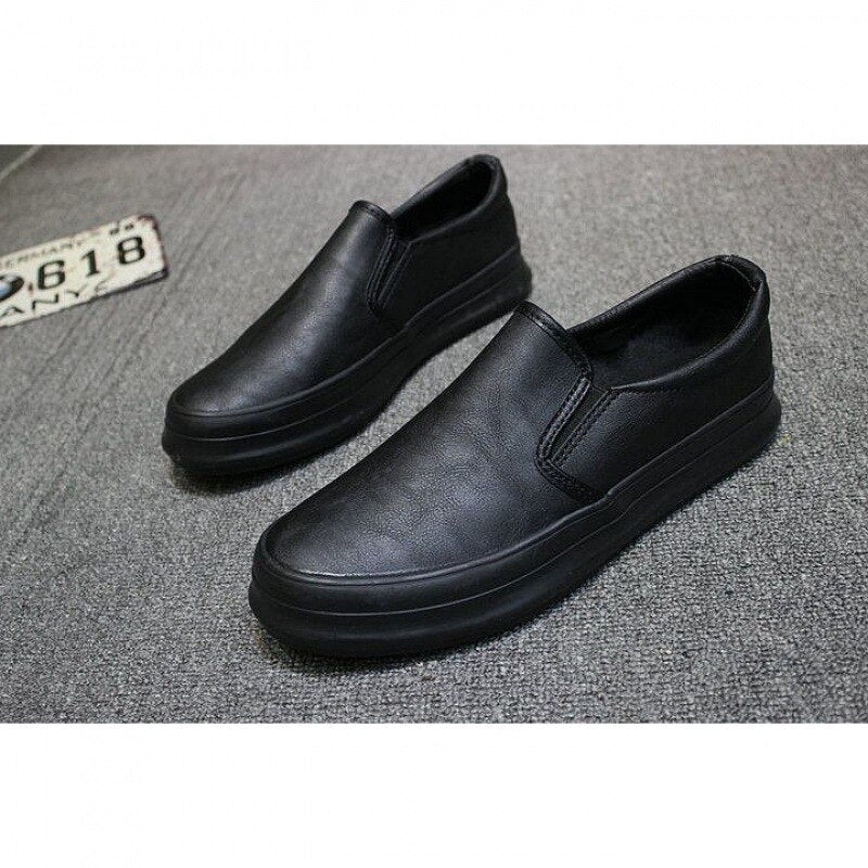 Genuine Leather Men Shoes Luxury Brand Casual Shoes Fashion Slip On Men &#39; S Loafers Men Moccasins Italianblackmale Driving Shoes