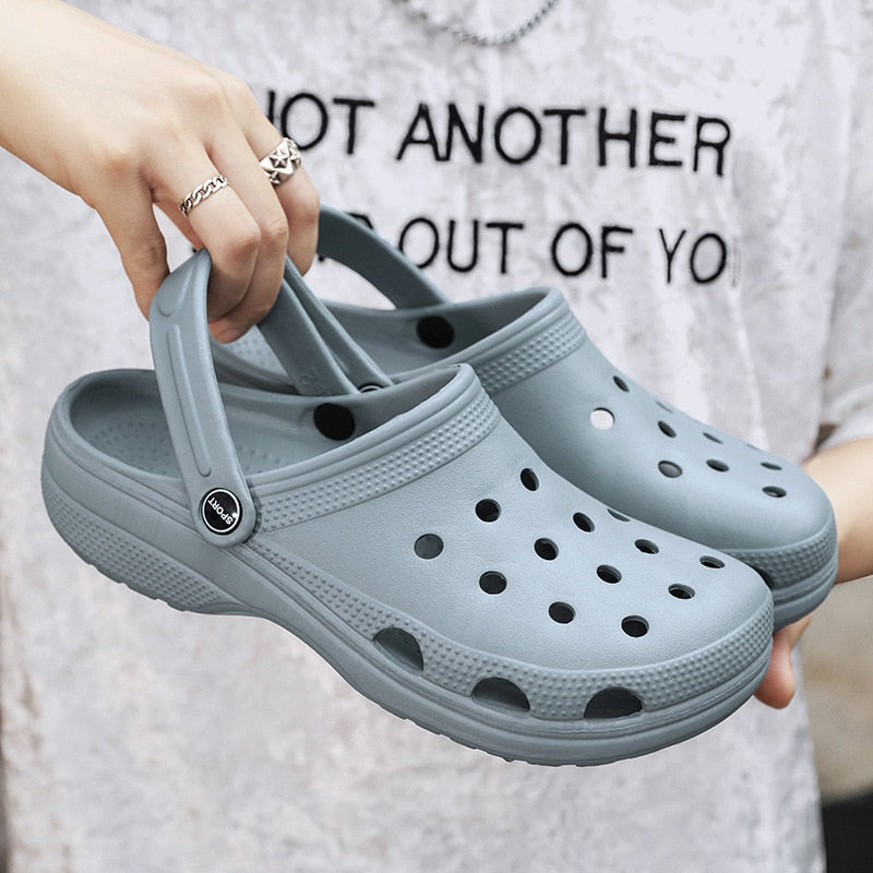 MHYTY Croc new sandals men's oversized beach shoes men wear women's casual flip-flops garden shoes couples