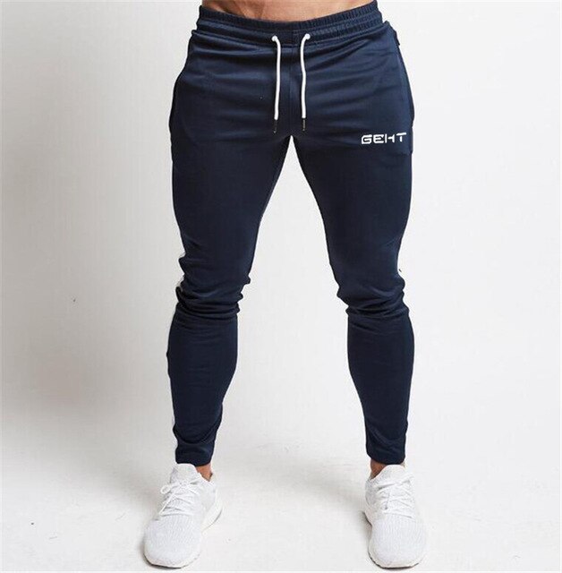 2021 GEHT brand Casual Skinny Pants Mens Joggers Sweatpants Fitness Workout Brand Track pants New Autumn Male Fashion Trousers