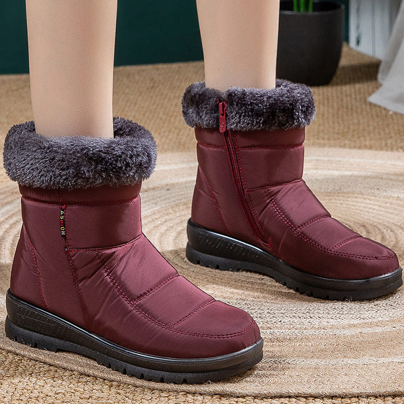 Women Boots Ankle Waterproof Winter Boots For Women Snow Botas Mujer Warm Black Winter Shoes Women Heels Platform Boots Female