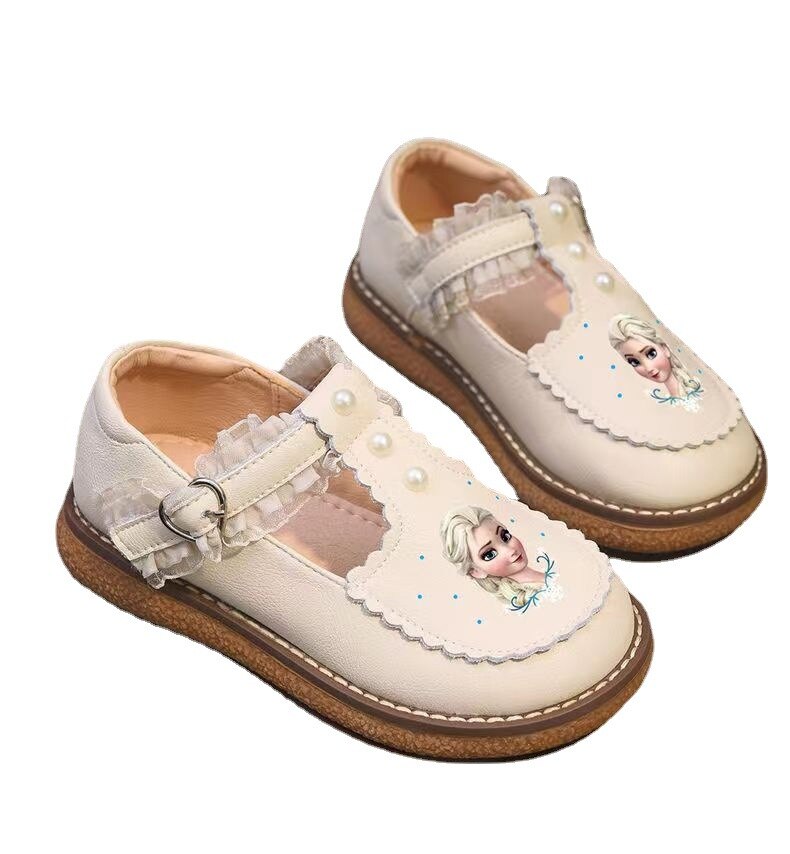 2023 Spring and autumn new girls soft soled princess shoes non-slip bean shoes baby walking shoes Lolita girl fashion shoes