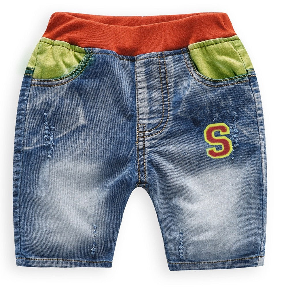 Summer Boys denim shorts Fashion elasticity jeans Kids casual cowboy shorts child shorts new small and medium child clothing