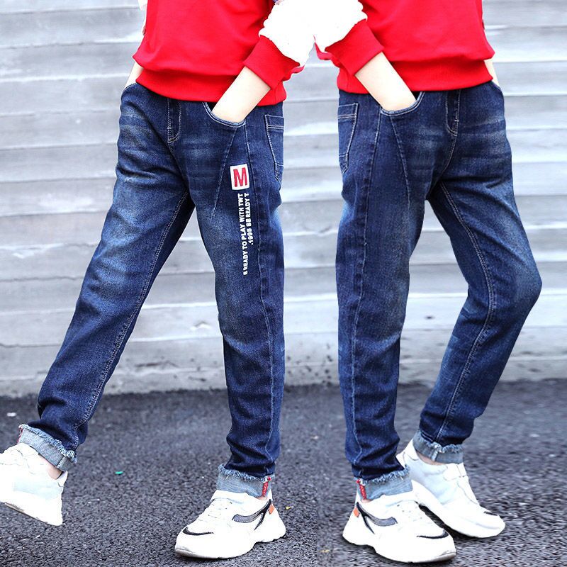 IENENS 5-13Y Kids Boys Clothes Skinny Jeans Classic Pants Children Denim Clothing Trend Long Bottoms Baby Boy Casual Trousers