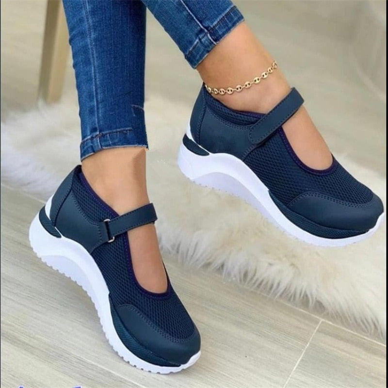 Women Casual Sneakers Breathable Mesh Spring/Autumn Summer Women Shoes Platform Fashion Non Slip Plus Size Sneakers For Women