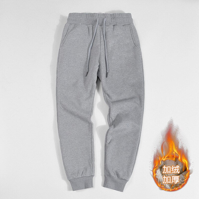 Winter Thermal Trousers Men Fleece Cargo Pants Oversized Joggers Male Sweatpants Thick Sport Jogging Gym Pants Man Clothing 4XL