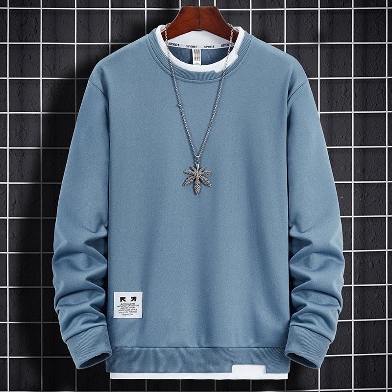 Autumn Mens Hoodies Sweatshirt Long Sleeve Tops Shirt New Brand Solid Casual Pullover Male Coats Outerwear Hip Hop Plus Size 630