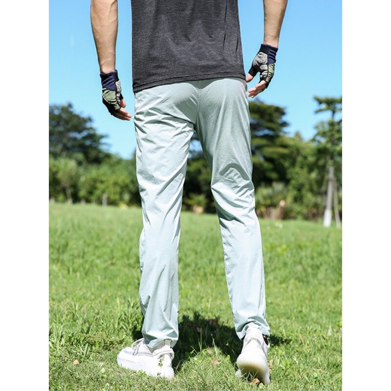 Summer Light&amp;Thin Sweatpants Men Breathable Quick Dry Outdoor Sport Span Trousers Male Stretch Nylon Casual Long Track Pants