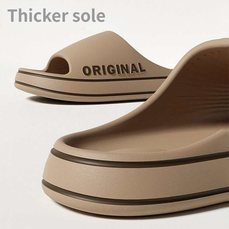 Cloud Slippers Men Summer Slippers Thick Sole Women Outdoor Beach Slides Bathroom Anti-Slip Slipper Soft Sandals Letter Slippers