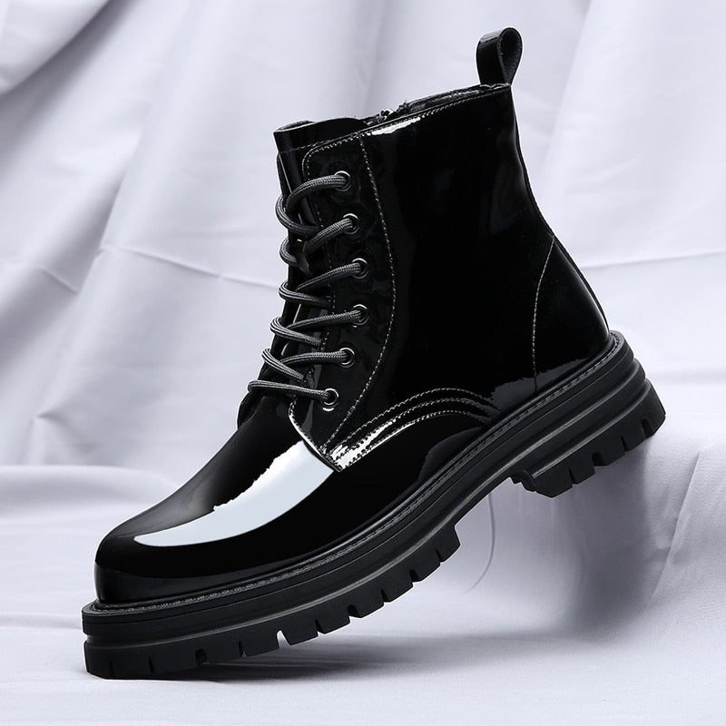 New Men Goth Boots Comfortable Wear-resistant Shoes Platform Motorcycle Boots British Style Male Casual Shoes Leisure Daily Boot