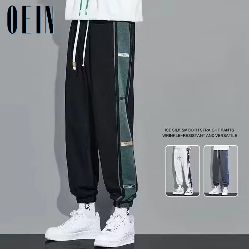 Autumn Loose Side Stripe Baggy Pants Men Streetwear Casual Side Stripe Track Pants 2023 Men&#39;s Trousers Sweatpants Joggers Mens