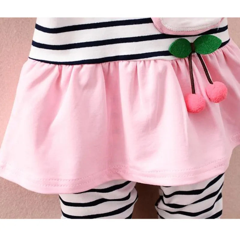 New Spring Autumn Children Cartoon Clothing Set Baby Girls T Shirt Pants 2pcs/sets Toddler Clothes Kids Infant Casual Sportswear