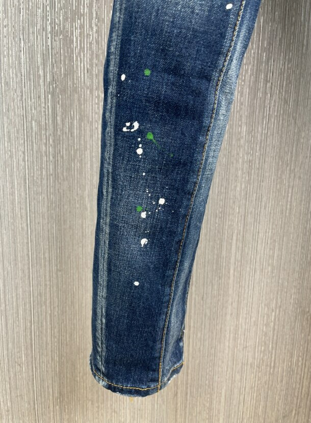 New 2013, Men&#39;s or Women. Broken patch tassel splicing process oil-varnished cambric, high-quality cotton Denim, Blue Jeans A232