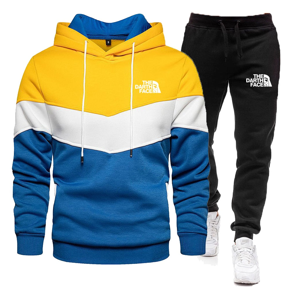 2023 New Men Hoodies Sweatshirt+Sweatpants Suit Autumn Winter Brand Sportswear Sets Tracksuit Men&#39;s Pullover Jacket Set