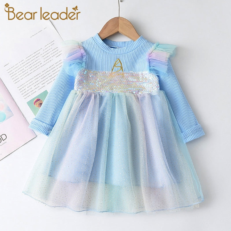 Bear Leader Girls Princess Dress New Brand Party Dresses Kids Girls Clothing Elegant Cute Girl Outfit Children Clothing Vestido