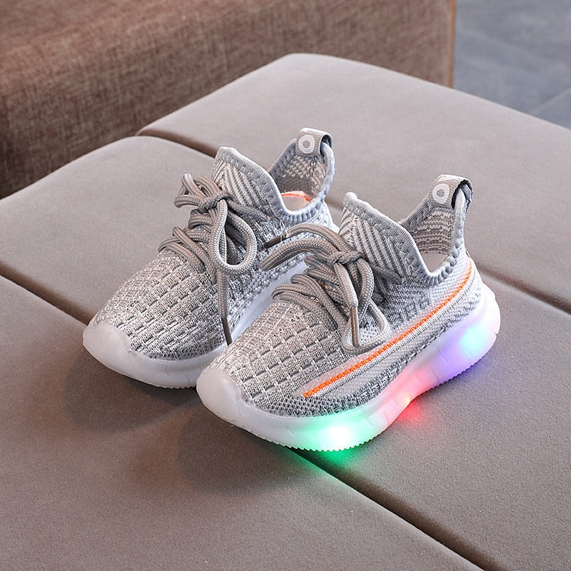 Children Led Shoes Boys Girls Lighted Sneakers Glowing Shoes for Kid Green Black Sneakers Boys Baby Sneakers with Luminous Sole