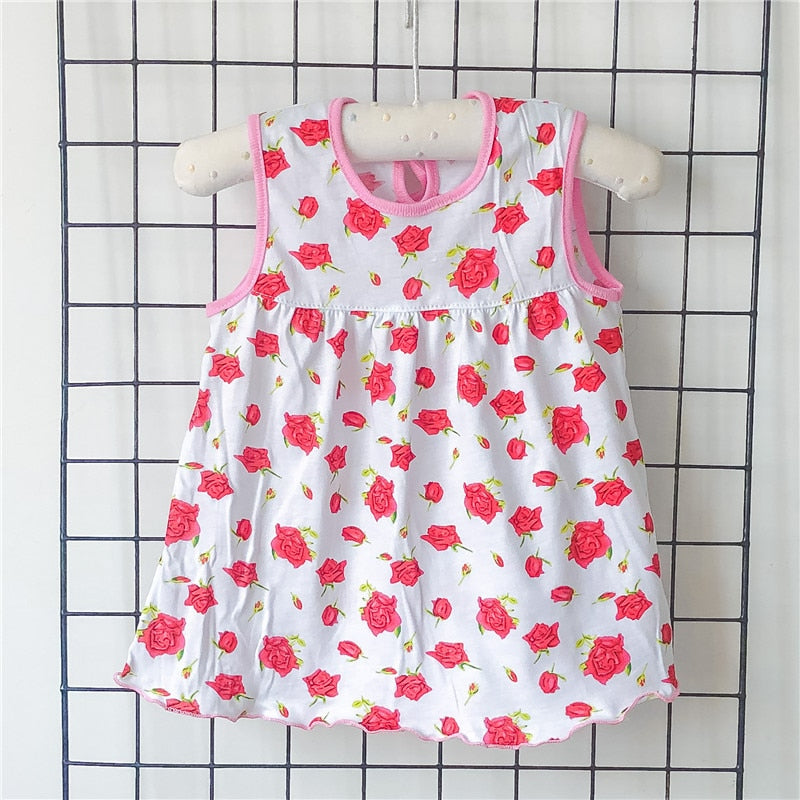 Summer Baby Dress New Girls Fashion Infantile Dresses Cotton Children's Clothes Flower Style Kids Clothing Princess Dress