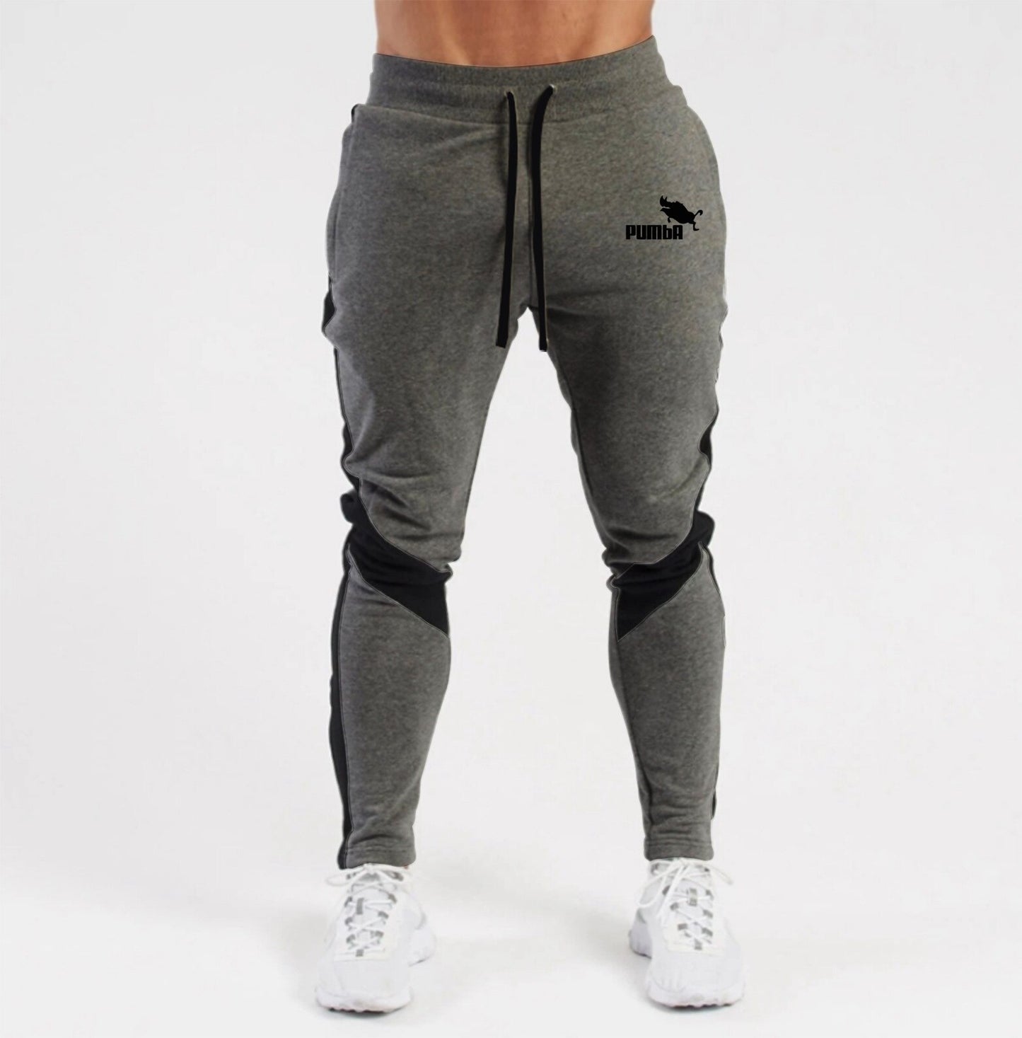 Gym Pants Men Quick Dry Trousers Builting Flap Pockets Spring Autumn Lace-up Straight Pants Fitness Trousers Sportswear