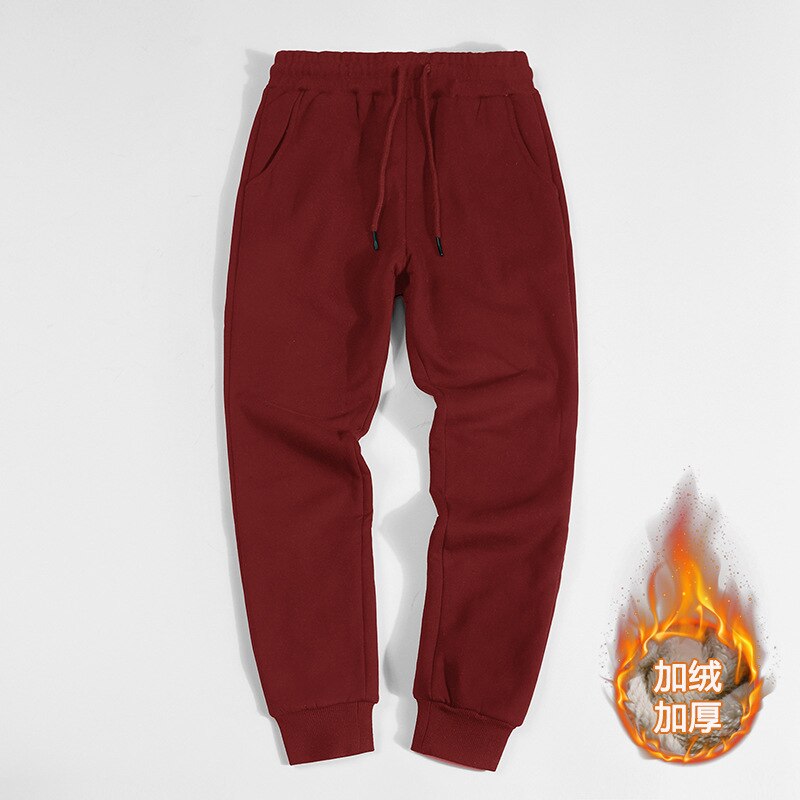 Winter Thermal Trousers Men Fleece Cargo Pants Oversized Joggers Male Sweatpants Thick Sport Jogging Gym Pants Man Clothing 4XL