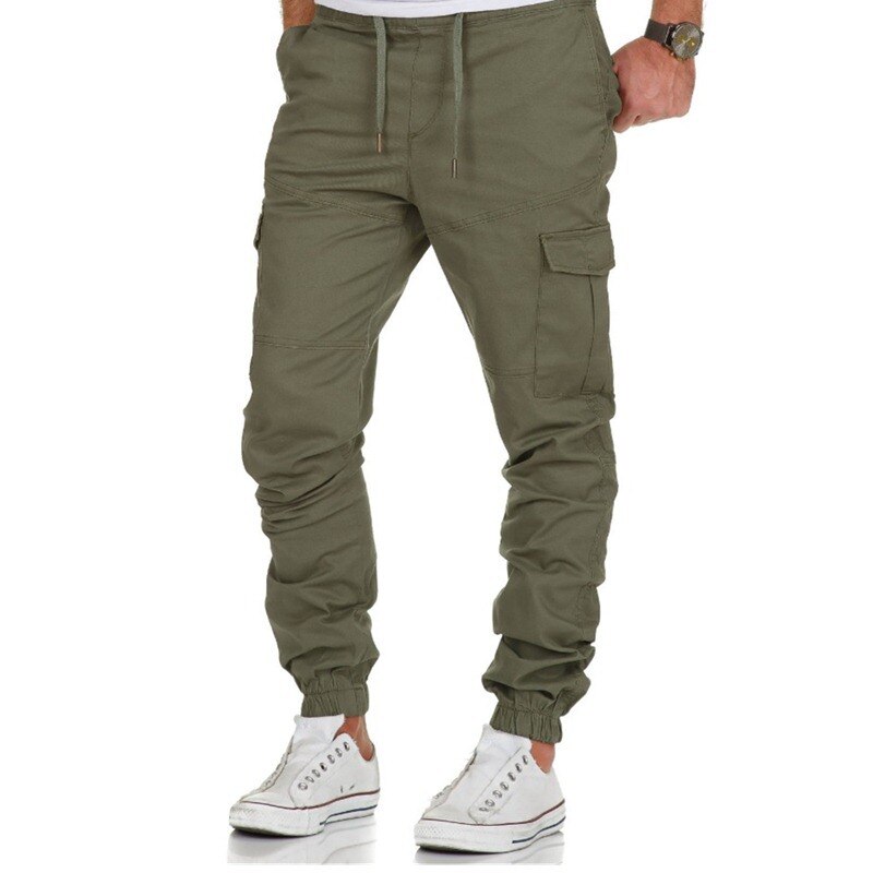 Men Casual Joggers Cargo Pants 2023 New Military Army Cotton Sweatpants Fashion Male Leggings Pants Solid Elastic Sports Trouser