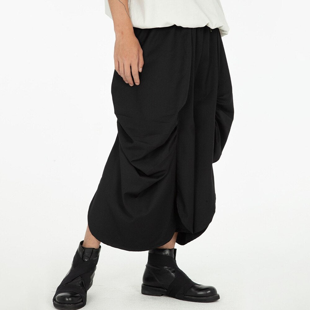 Original Design Y2k Loose Skirt Men Trend Dark Yamamoto Yohji Wide-leg New Casual Pants Pleated Genderless Culottes