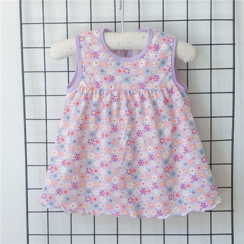 Summer Baby Dress New Girls Fashion Infantile Dresses Cotton Children's Clothes Flower Style Kids Clothing Princess Dress