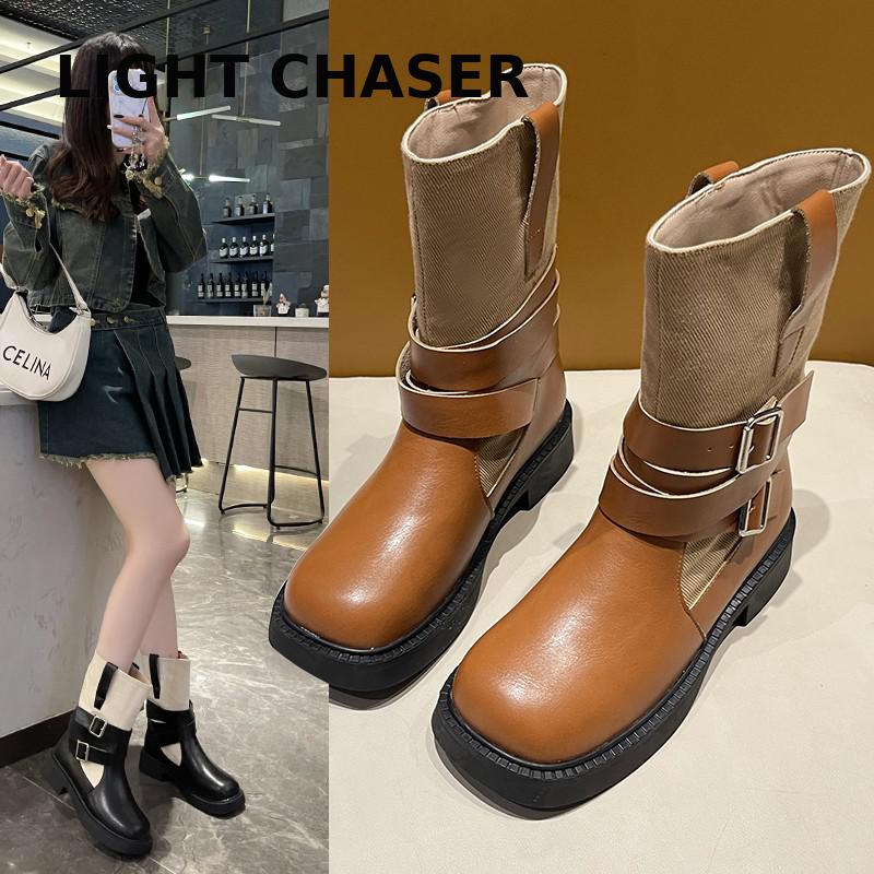 2023 New Winter Punk Style Women Ankle Boots Fashion Thick Sole Zippers Gothic Short Boot Ladies Elegant Platform Flats Shoes