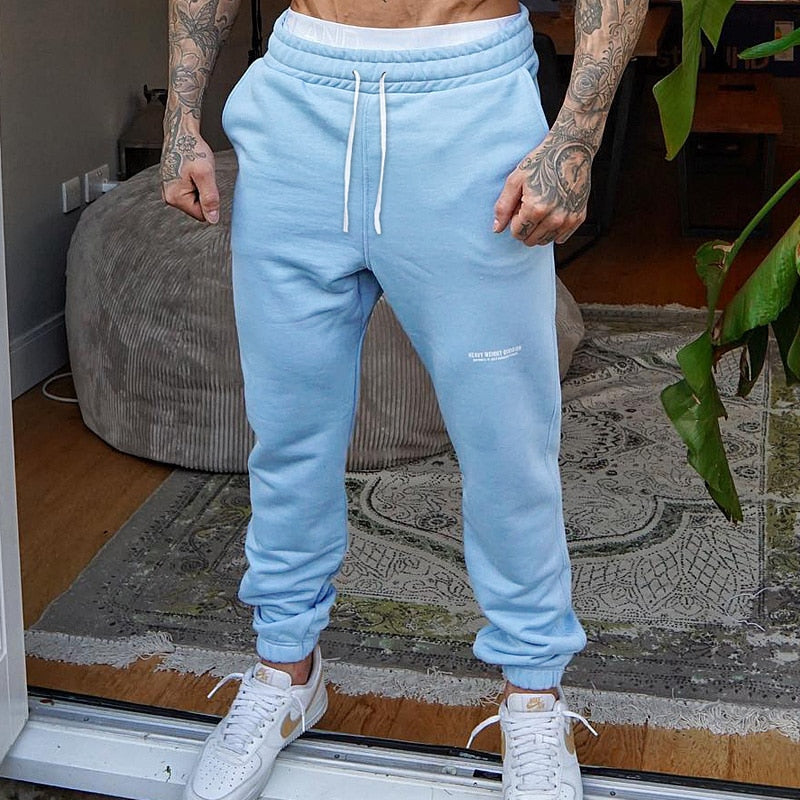 New Men&#39;s Gym Muscle Fitness Training Jogger Sports Pants Cotton Trousers Breathable Casual Health Sweatpants Male Trackpants