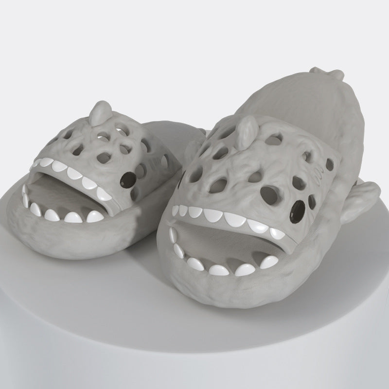 Shark Slippers Cute Hollow Out Slippers Women Bathroom Shower Shoes