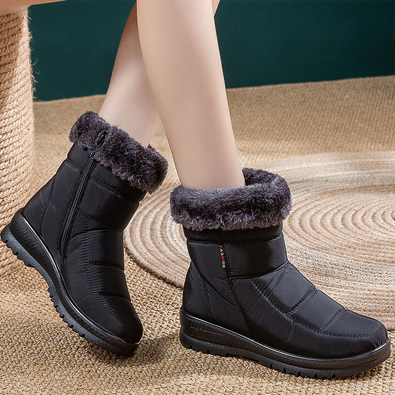 Women Boots Ankle Waterproof Winter Boots For Women Snow Botas Mujer Warm Black Winter Shoes Women Heels Platform Boots Female