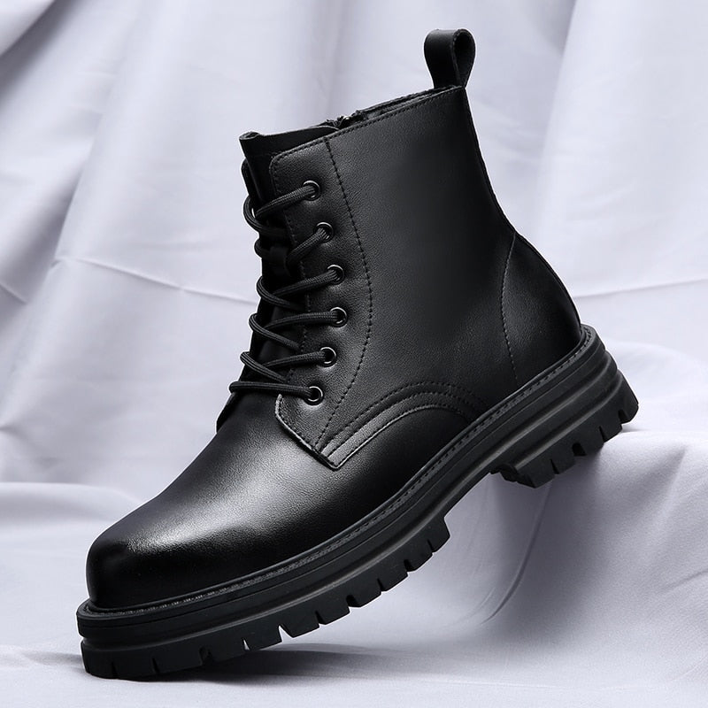 New Men Goth Boots Comfortable Wear-resistant Shoes Platform Motorcycle Boots British Style Male Casual Shoes Leisure Daily Boot