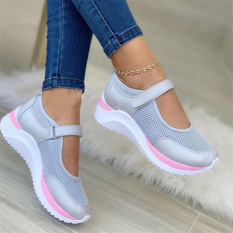 Women Casual Sneakers Breathable Mesh Spring/Autumn Summer Women Shoes Platform Fashion Non Slip Plus Size Sneakers For Women