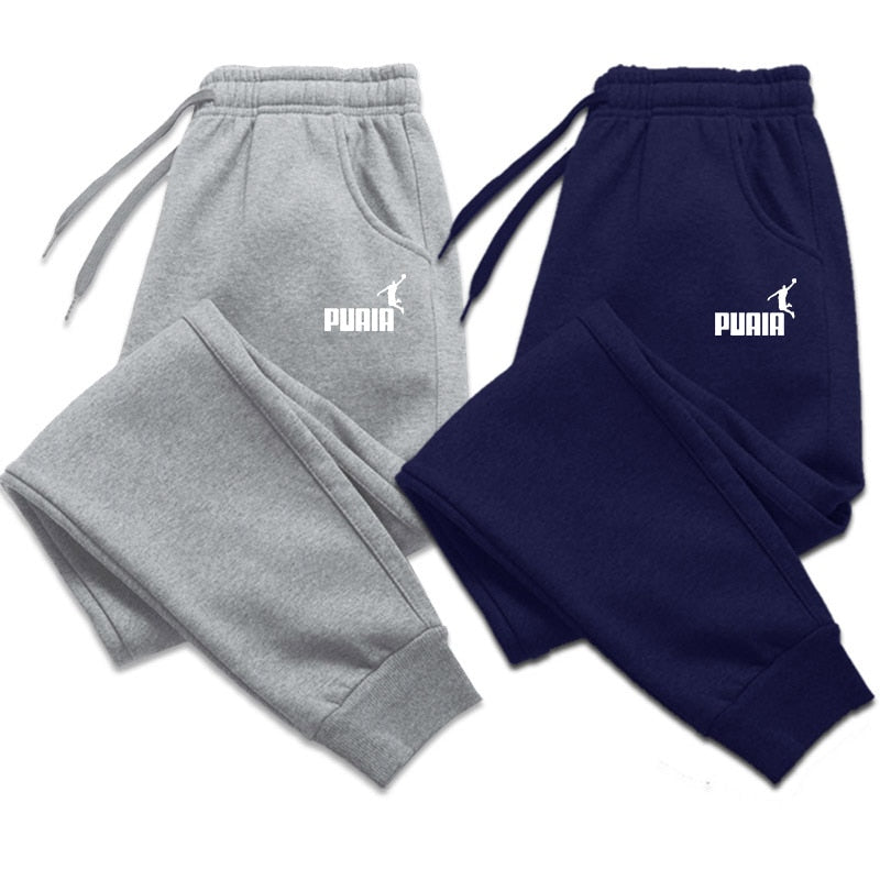 Autumn And Winter Fleece Men;s Clothing Trousers Fashion Drawstring Casual Pants Jogging Sports Pants Harajuku Style Sweatpants