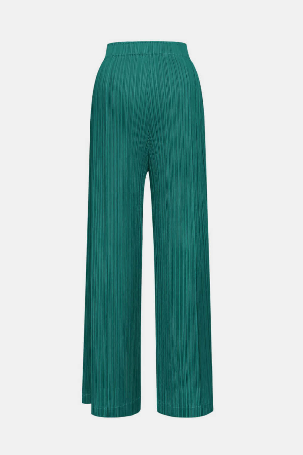 Accordion Pleated High Waist Wide Leg Pants with Pockets